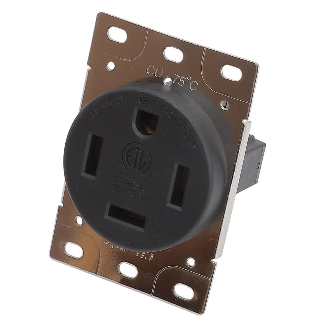 LORDWORLD LORDWORLD NEMA 14-60R 60A 125/250V 3P4W Flush Receptacle — product photo