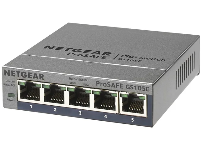 Netgear Inc. Netgear Inc. GS105E-200NAS 5-Port Gigabit network switch — product photo