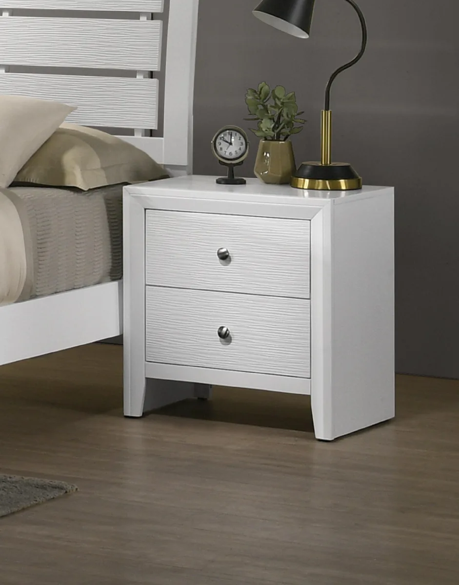 tuphen tuphen 2-Drawer Nightstand White 22.3" x 16.5" x 23.7"H — product photo