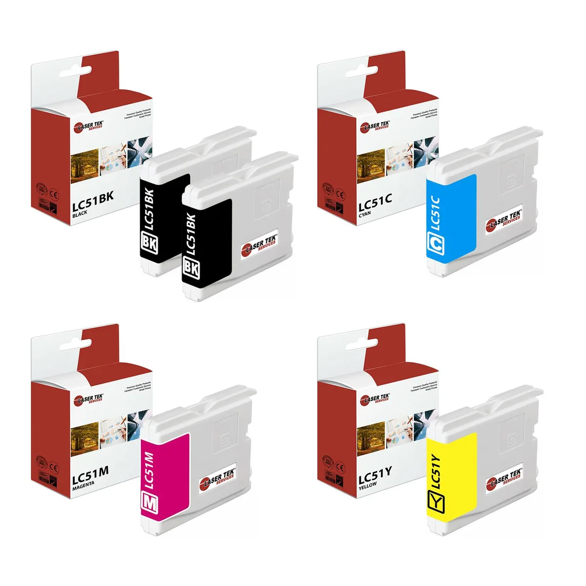 Laser Tek Services Laser Tek Services LC-51 5-pack MICR toner cartridges — product photo