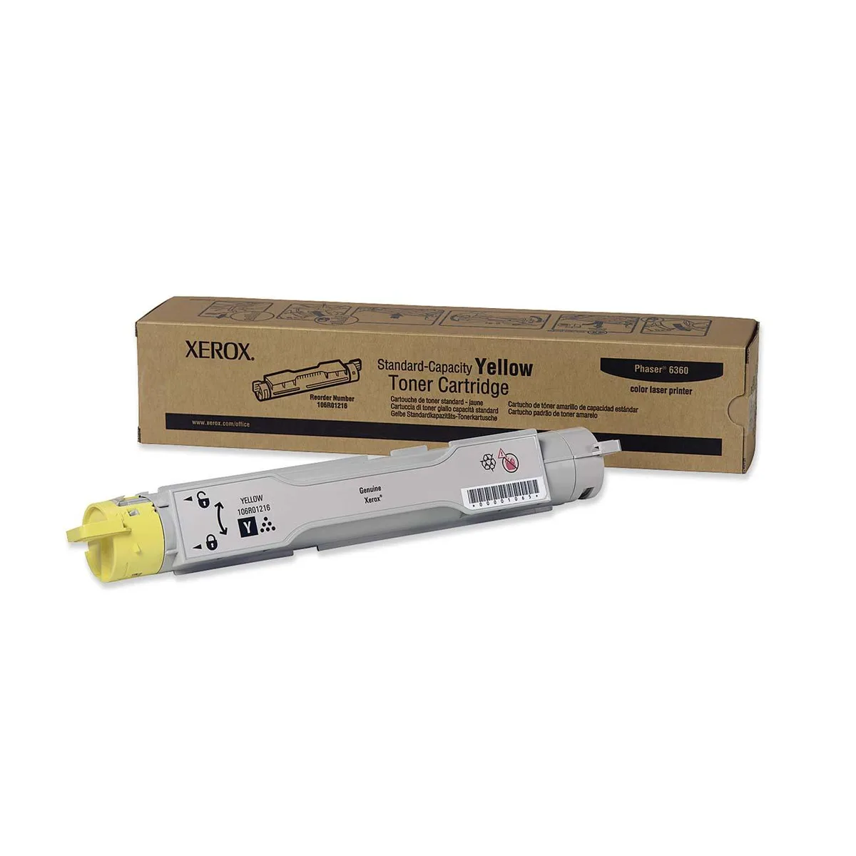 XEROX Xerox 106R01216 Yellow Toner Cartridge 5000 Pages Phaser 6360 — product photo