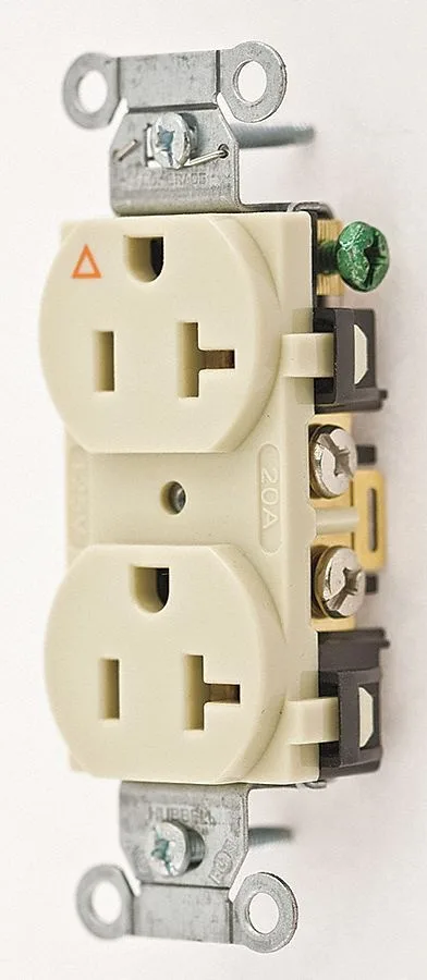 Hubbell Incorporated Hubbell Incorporated IG5352I Straight Blade Receptacle 5-20R 20 A Ivory — product photo