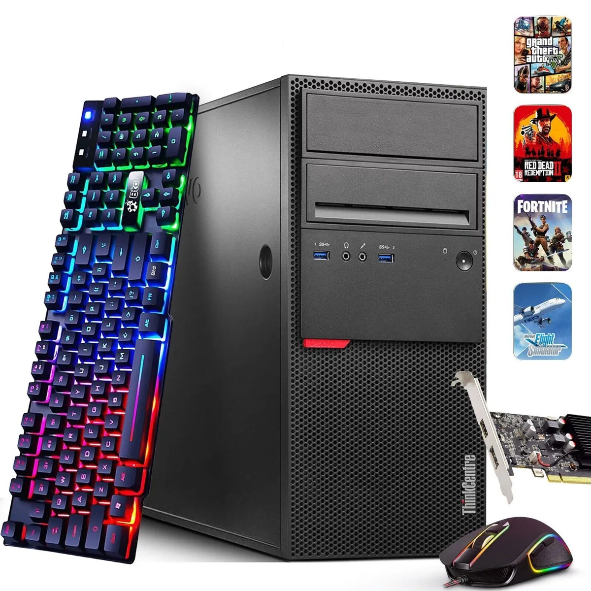 Lenovo Lenovo ThinkCentre M700 Tower Desktop PC i5-6500 16GB DDR4 512GB SSD GTX 1660 SUPER Windows 10 Pro — product photo