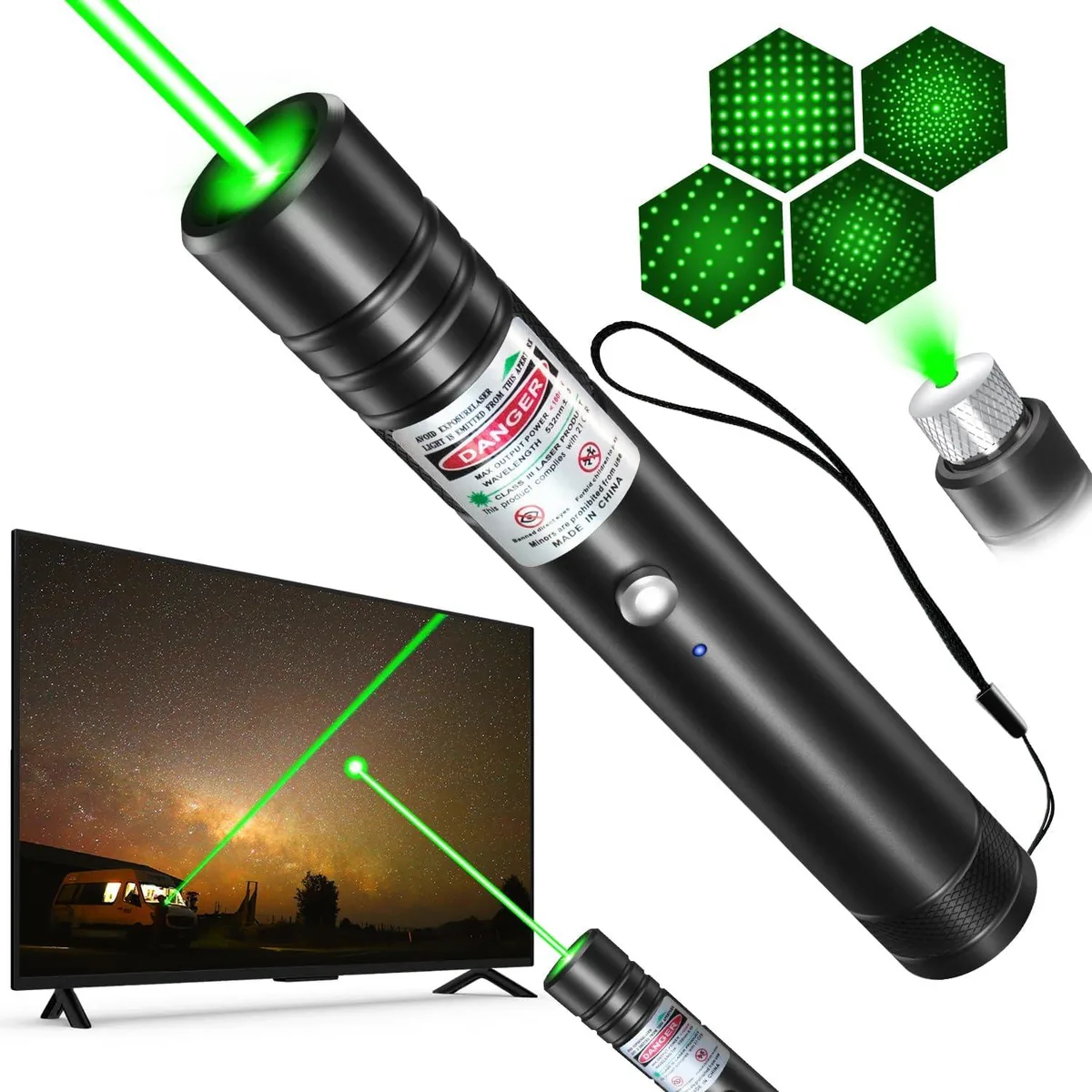 KEHIPI KEHIPI Green Laser Pointer 5000 ft Range Black — product photo