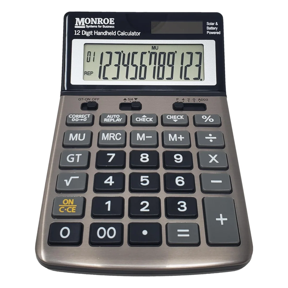 Monroe Systems for Business Monroe Systems for Business Handheld 12-Digit Calculator Black — product photo