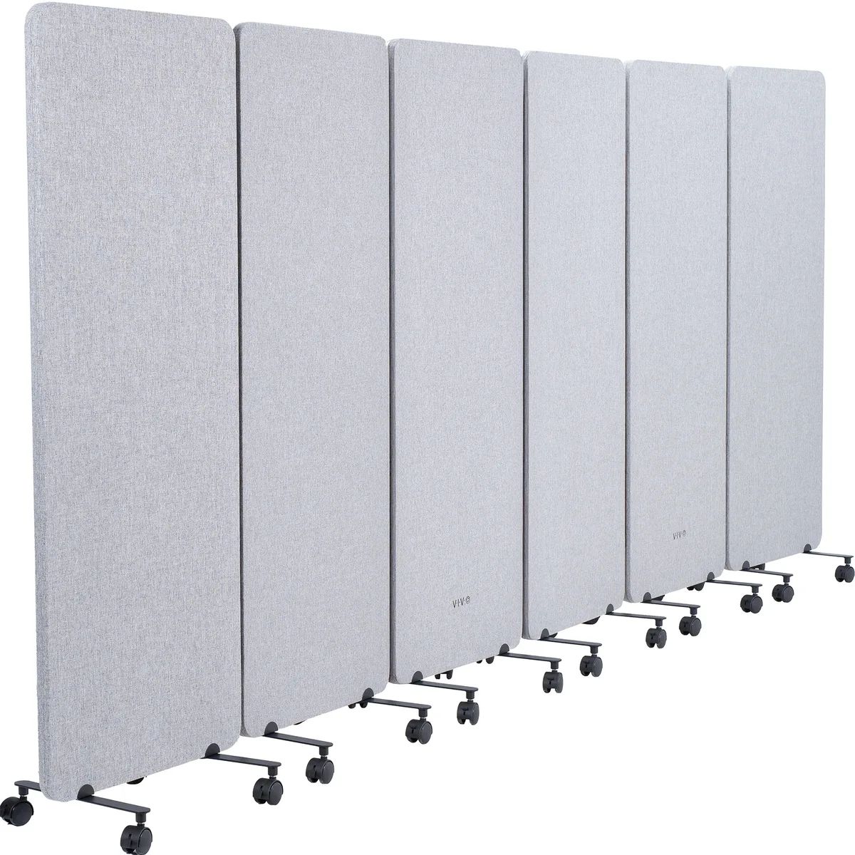 VIVO VIVO Gray 145 x 66 inch 6-Panel Mobile Privacy Partition office furniture — product photo