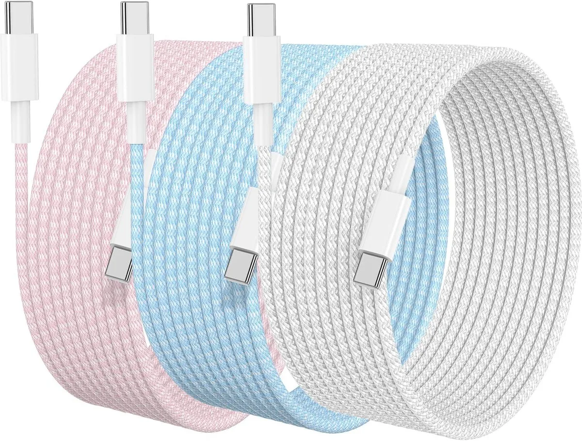Kootion Kootion 10FT USB C to C Braided Cable 60W Colorful — product photo
