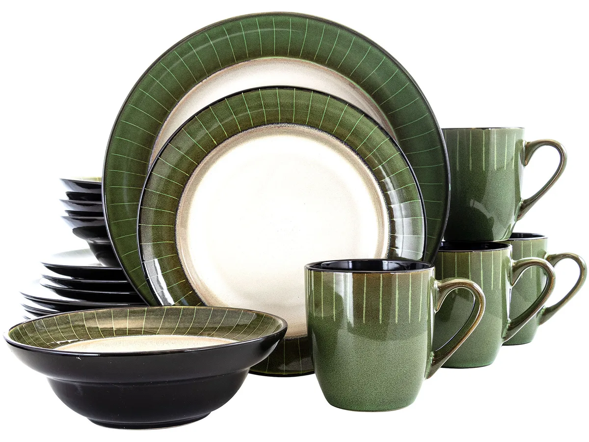 Elama Elama EL-GRANDJADE16 16 Piece Stoneware Dinnerware Set — product photo