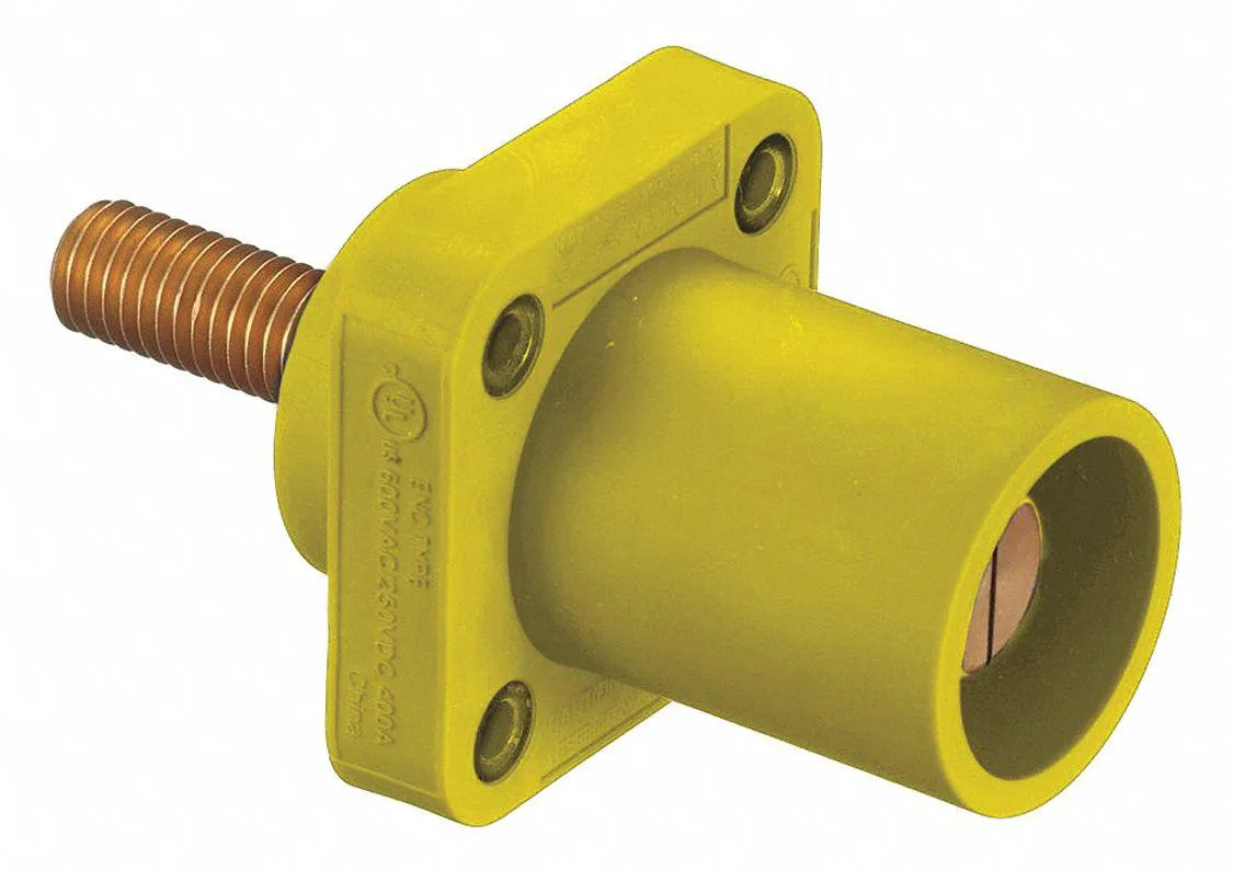 Hubbell Incorporated Hubbell Incorporated HBLMRSY Series 16 Male Receptacle 4-4/0 Yellow Threaded — product photo