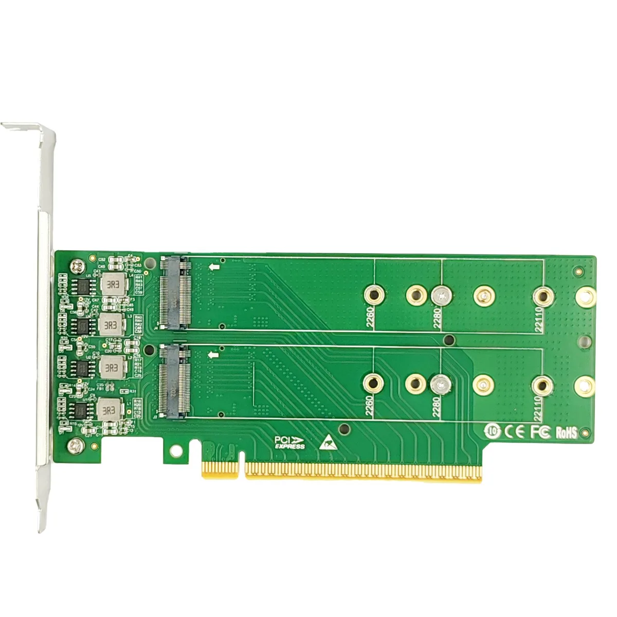 eshinreal eshinreal XIC PE5162 PCIe 5.0 x16 to 4-Port M.2 NVMe Adapter — product photo