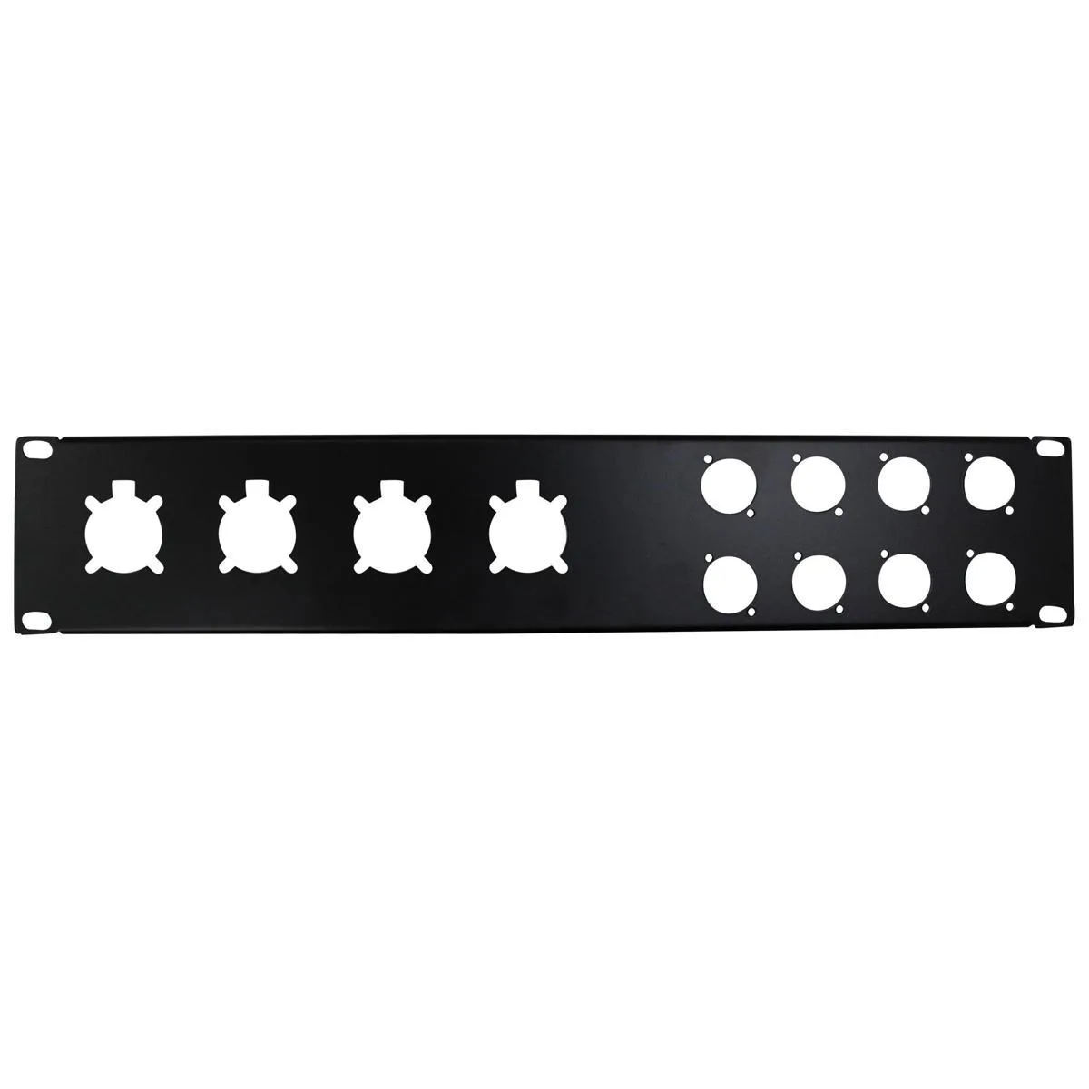 ProX ProX T-P2-4X8 2U Unloaded Rack Panel 8 XLR-D 4 NL4 or NAC3 — product photo