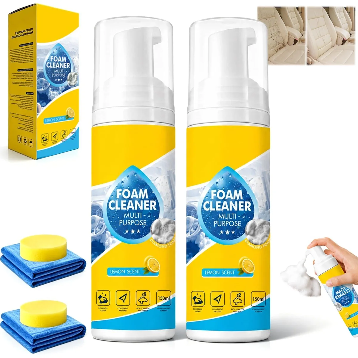  VocdFing 4-in-1 Multi-Enzyme Foam Cleaner 1.0 oz (2 pack) — product photo