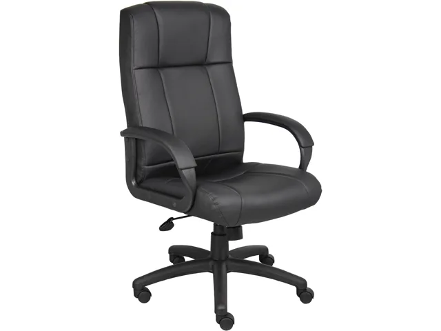 BOSS Office Products BOSS Office Products B7901 Executive Chair Black CaressoftPlus 27" base 20-23.5" height office furniture — product photo