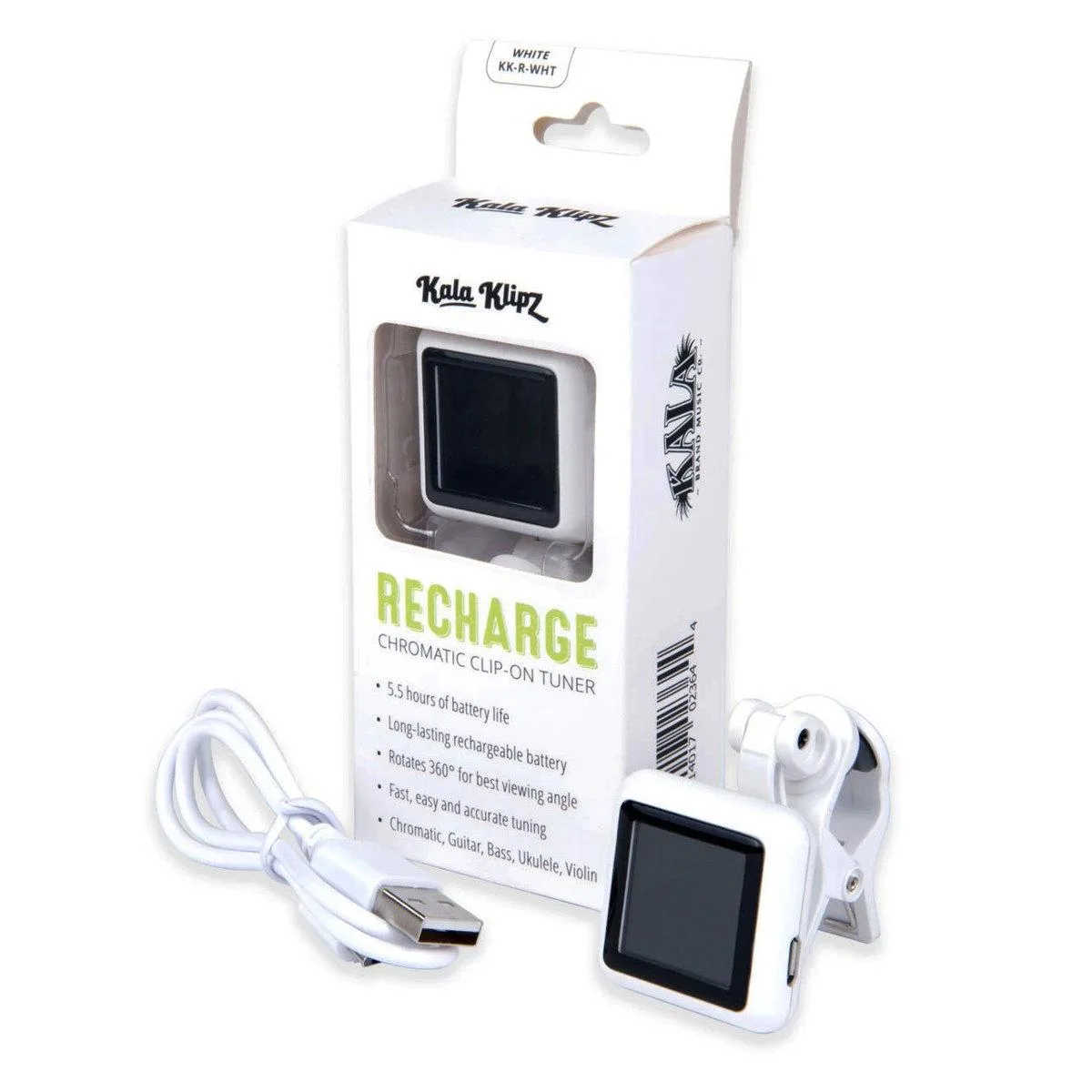 Athlon Athlon Kala Klipz Rechargeable Chromatic Clip-On Tuner White — product photo
