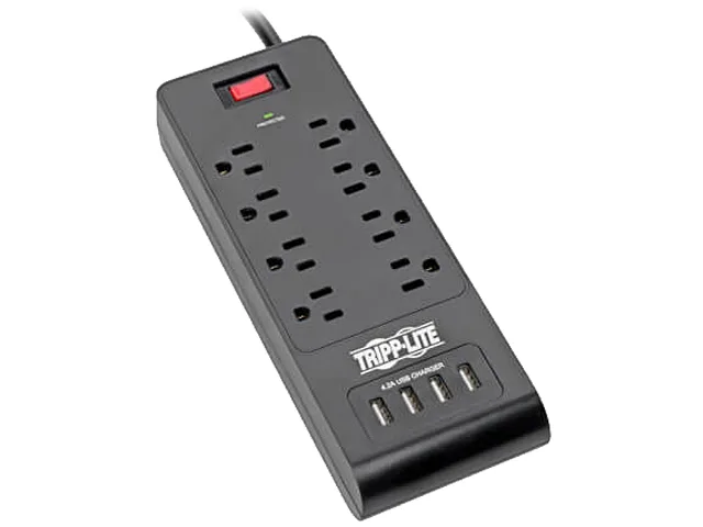 Tripp Lite Tripp Lite TLP864USBB 8 Outlet 4 USB 1800J Surge Protector 6.0ft — product photo