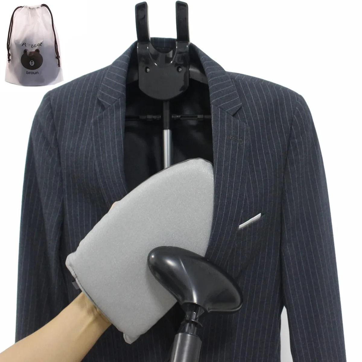  TONINT Garment Steamer Ironing Gloves Grey 9.5×6×1.2 in .041 kg — product photo