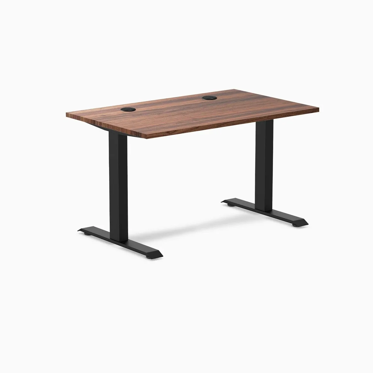 Desky Desky Zero Hardwood Desk Walnut 48 x 30 in Matte Black — product photo