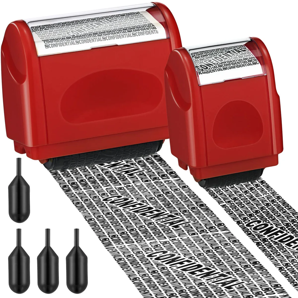  Nezyo Identity Protection Roller Stamp Red 2 Pack 4 Refills — product photo