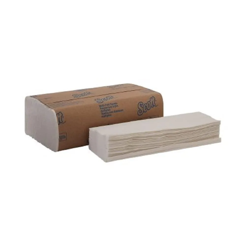 Two white packs of 250-count multifold paper towels