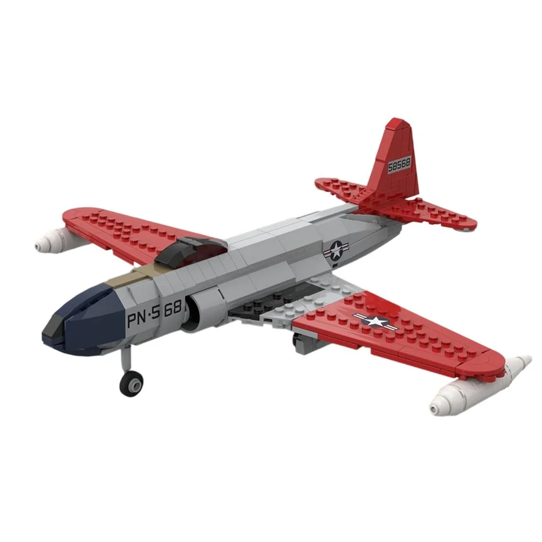 ZITIANYOUBUILD ZITIANYOUBUILD MOC-214330 1/35 P-80 Shooting Fighter Building Blocks 467PCS — product photo