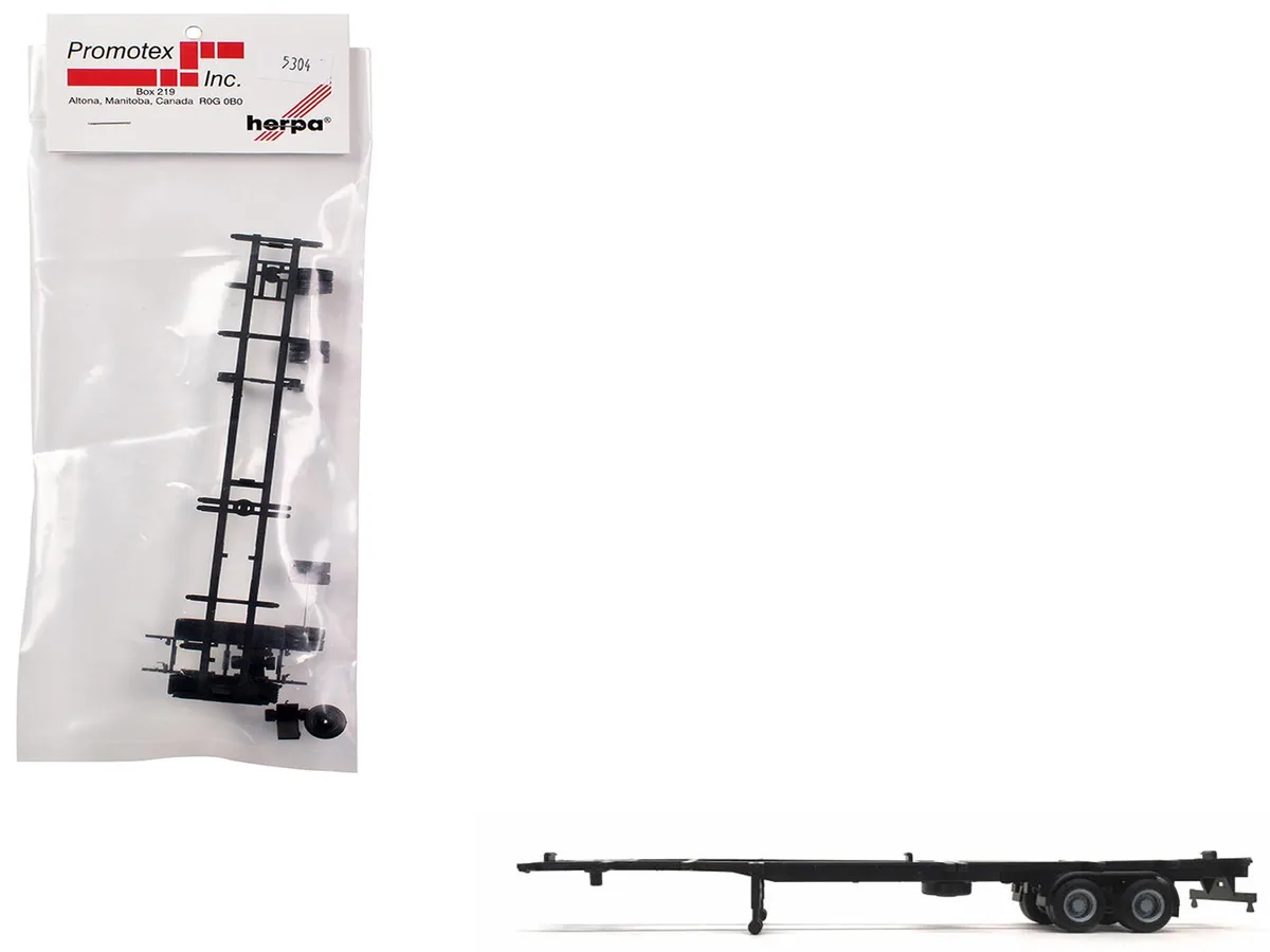 Promotex Promotex Container Chassis 2-Axle 48ft Trailer 1/87 HO Scale 6.625in — product photo