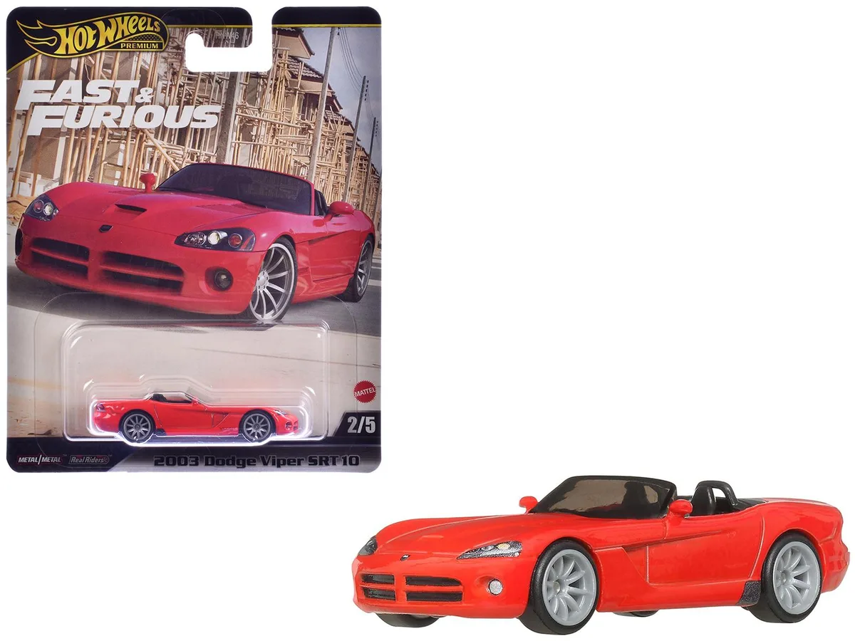 Hot Wheels Hot Wheels 2003 Dodge Viper SRT10 Red Tokyo Drift 2006 Movie Diecast Car 2.625in — product photo