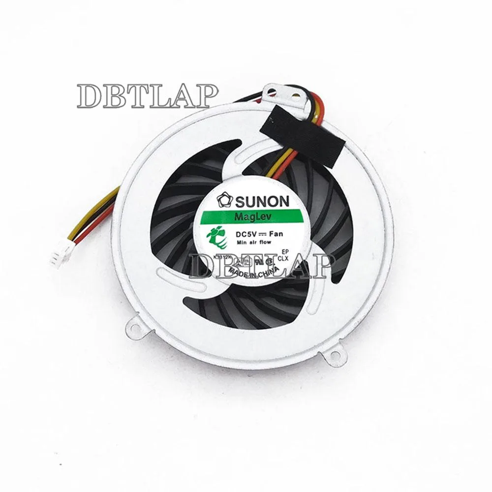 Small black laptop CPU cooling fan with wire connector