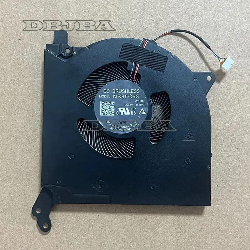 Black plastic laptop cooling fan with wire connector