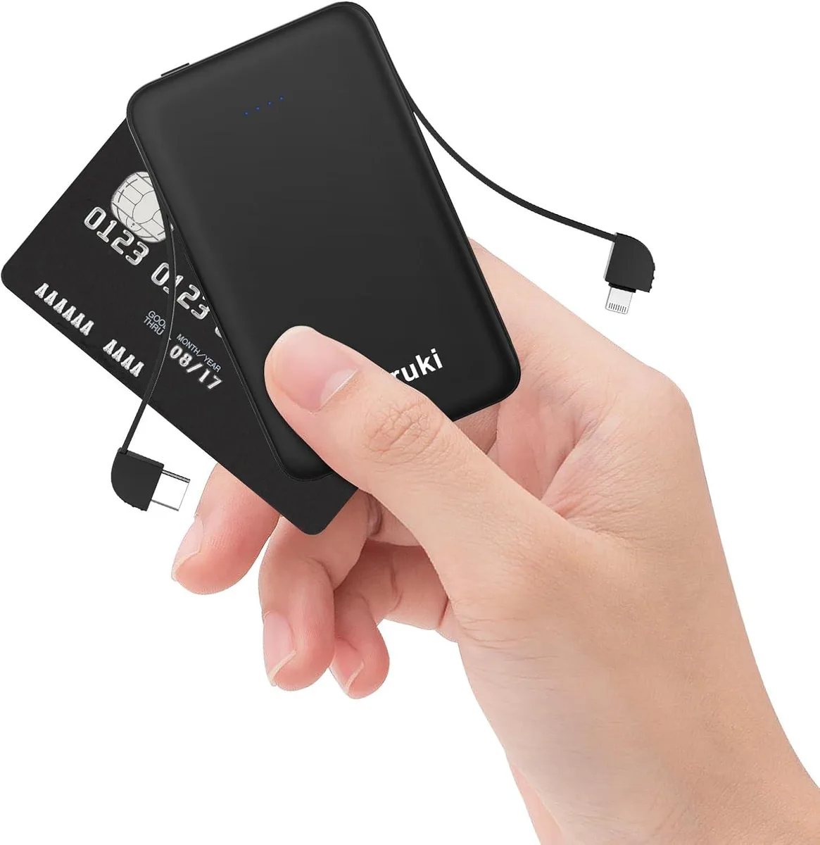 PISKEKAT PISKEKAT 6000mAh Portable Charger with Built-in Cables — product photo