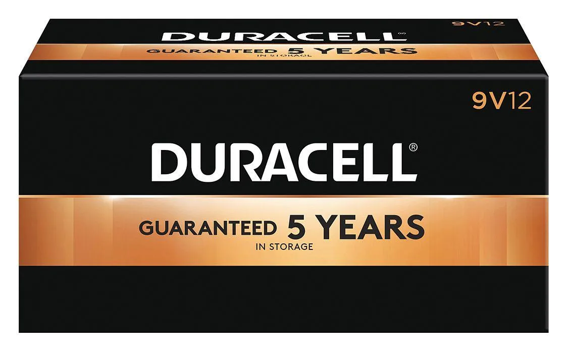 DURACELL Duracell MN1604BKD CopperTop 9V Alkaline Battery 12 Pack — product photo
