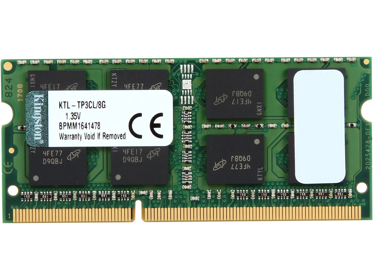 Kingston Technology Corp. Kingston Technology Corp. KTL-TP3CL/8G 8GB DDR3L 1600 SO-DIMM memory upgrade — product photo