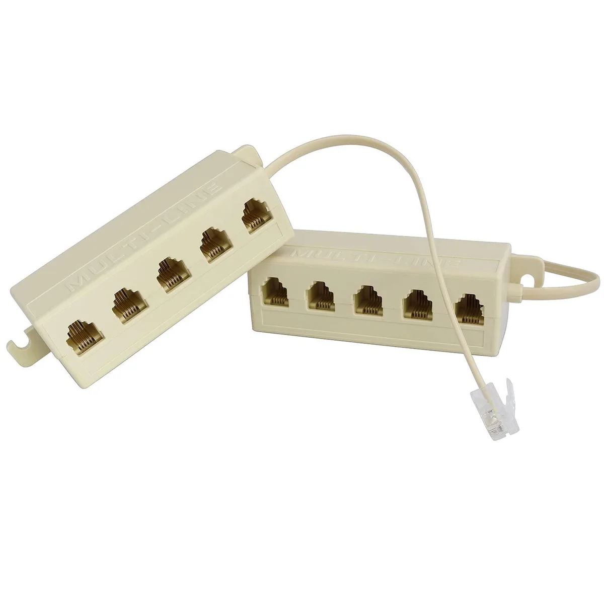 Vszerda Vszerda Five-Way Phone Splitter 2PCS RJ11 6P4C 12cm 25g — product photo