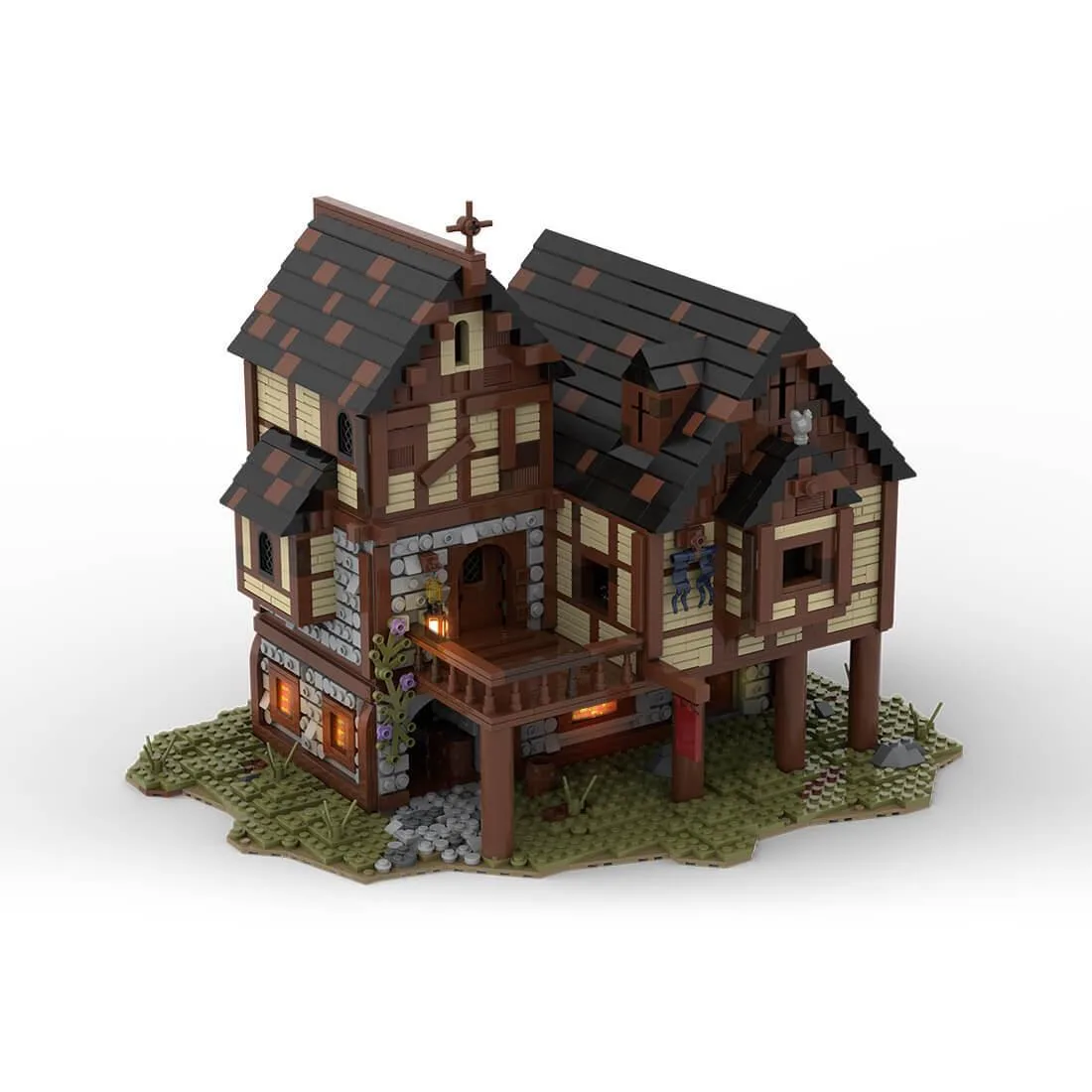 ZITIANYOUBUILD ZITIANYOUBUILD MOC-76694 Medieval Tavern House 3130 Parts — product photo