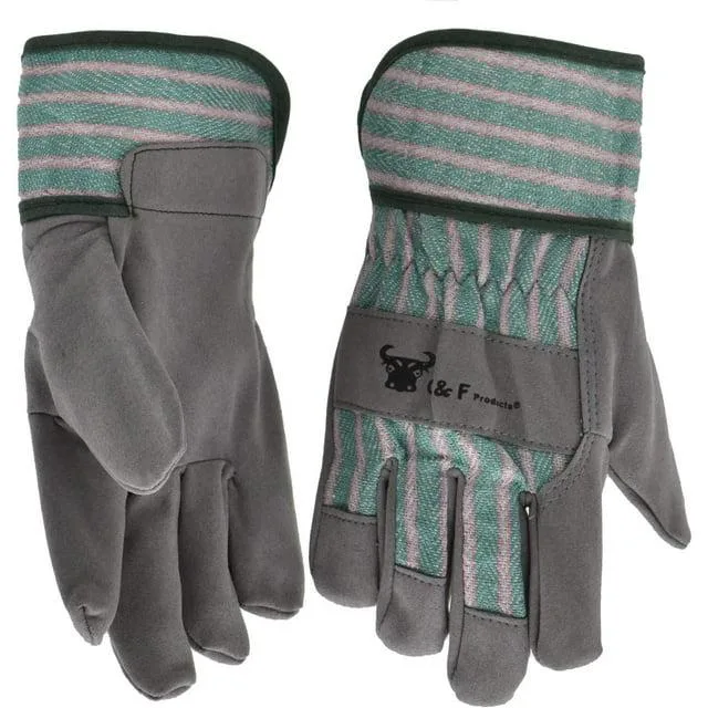 G &amp; F Products G &amp; F Products #5009 Synthetic Leather Gloves Grey Medium — product photo
