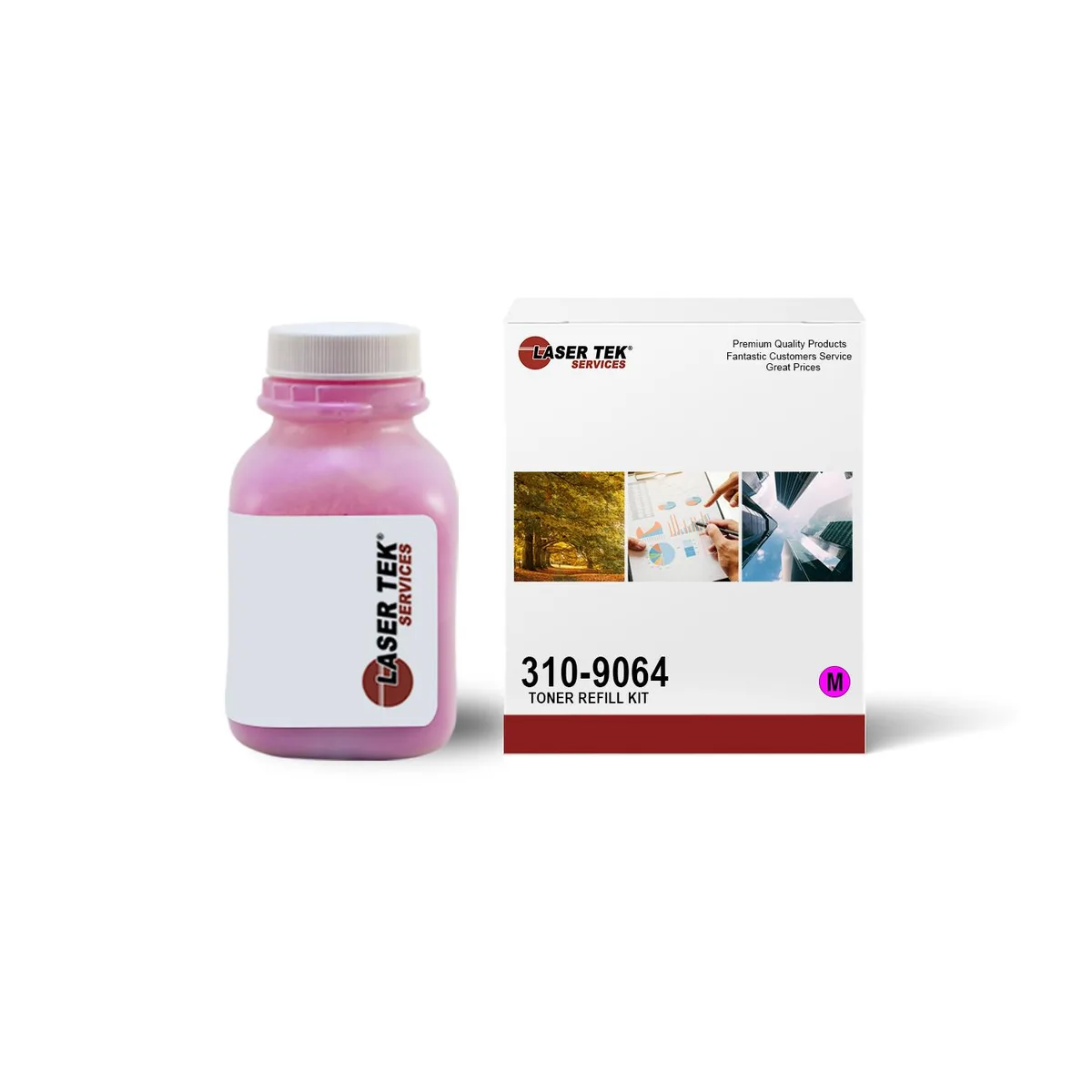 Laser Tek Services Laser Tek Services Magenta Toner Refill Kit Dell 1320 310-9064 310-9065 KU055 — product photo
