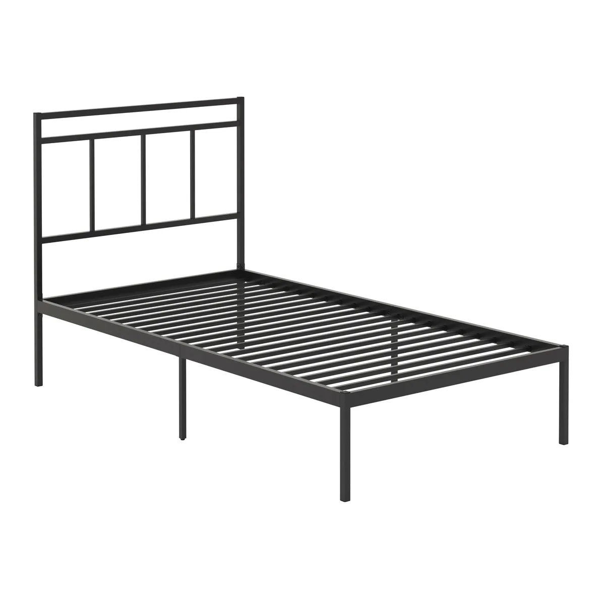 tuphen tuphen Twin Platform Bed With Headboard Black — product photo