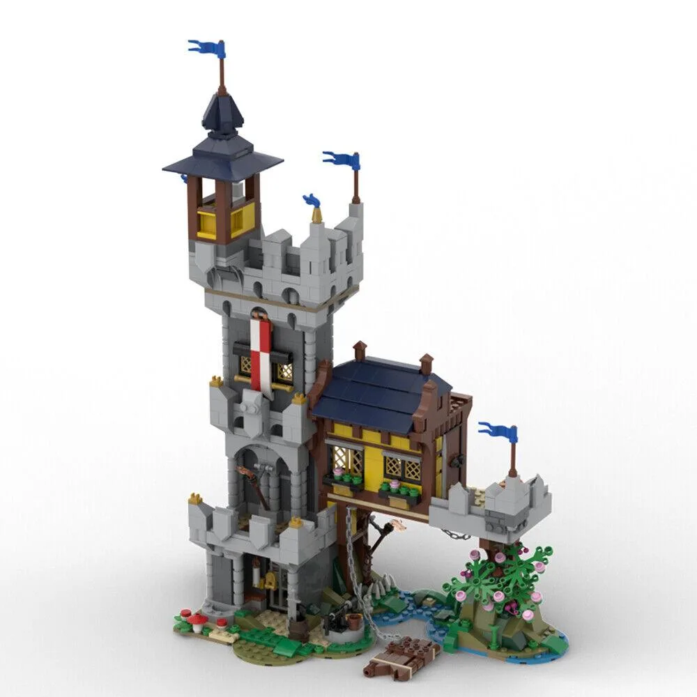 ZITIANYOUBUILD ZITIANYOUBUILD MOC-128084 Medieval River Outpost 1239 Parts Alternate Build Set 31120 — product photo