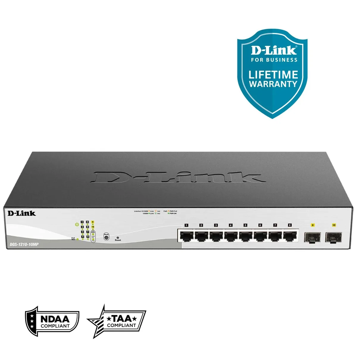 D-Link DGS-1210-10MP 10-port desktop network switch