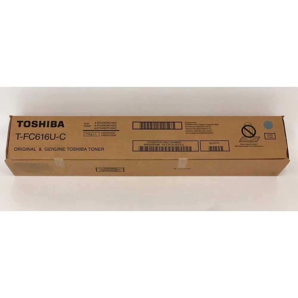 Toshiba Toshiba TFC616UC Cyan Toner Cartridge 39200 Yield — product photo