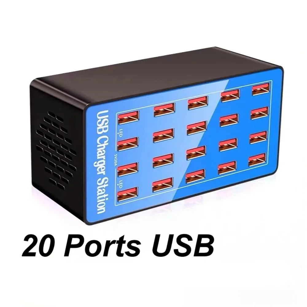 LUOM LUOM WLX-A5-BL 20-Port 100W USB Charger Blue — product photo