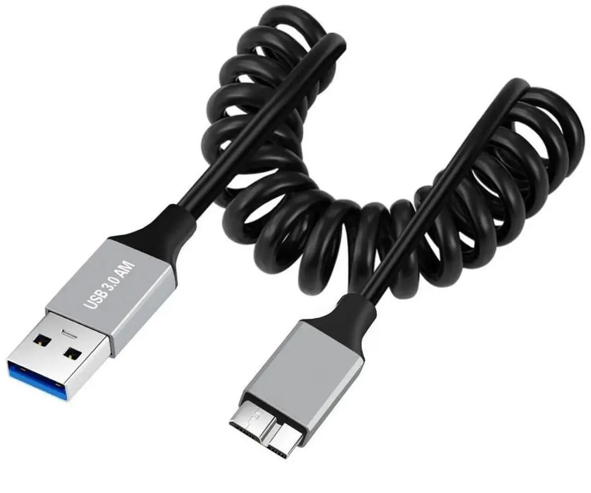 SMUGDESK SMUGDESK 3.28FT USB 3.0 Coiled Cable USB 3.0 Male to Micro USB 3.0 Male — product photo