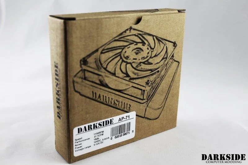 Darkside Computer Modding Darkside Computer Modding D1225C12B5AP-71 case fan 1150rpm 37cfm Black Edition — product photo