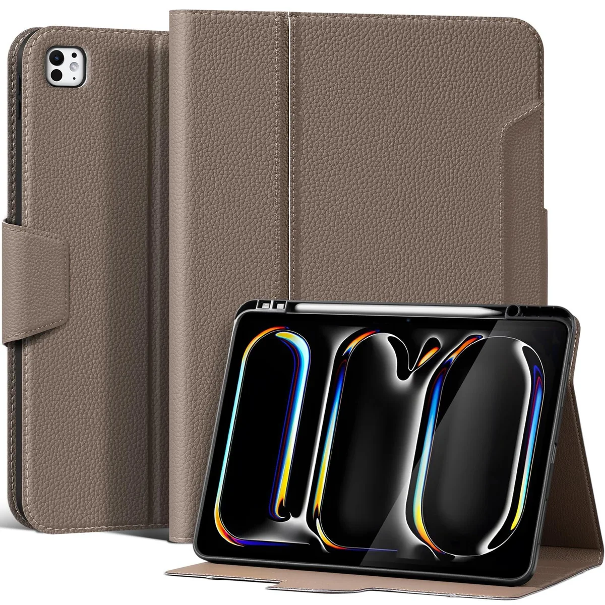 ARENTI ARENTI 2 in 1 Accessory for iPad Pro 13 inch (M4) 2024 Gray Brown — product photo