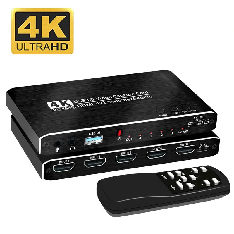 LUOM LUOM OZC7 4x1 HDMI video capturing device 4K@30Hz USB 3.0 — product photo