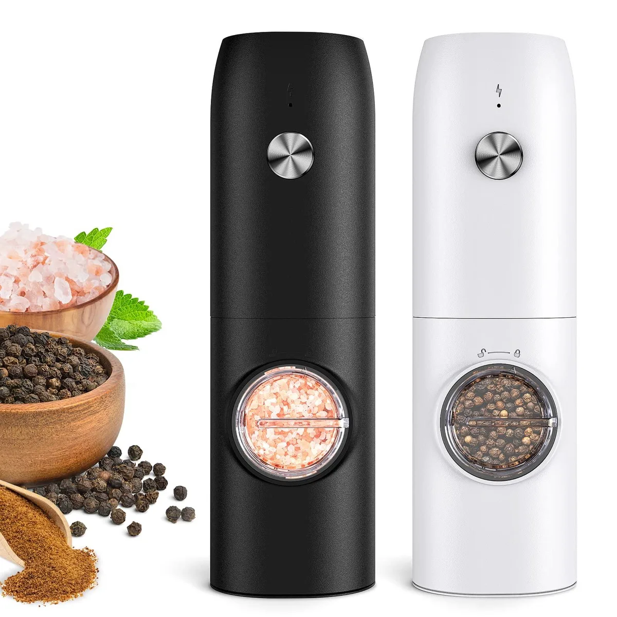 FRTONYI KYMQ-15A Electric Salt and Pepper Grinder Set 2 Pack 70ml — product photo
