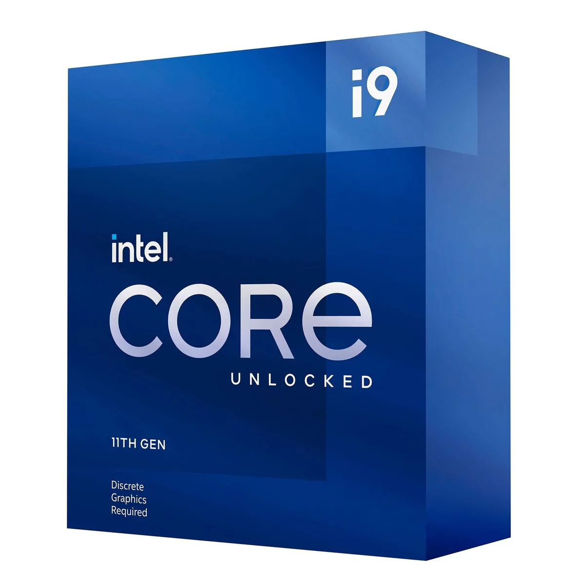 Intel Core i9-11900KF desktop processor in retail packaging