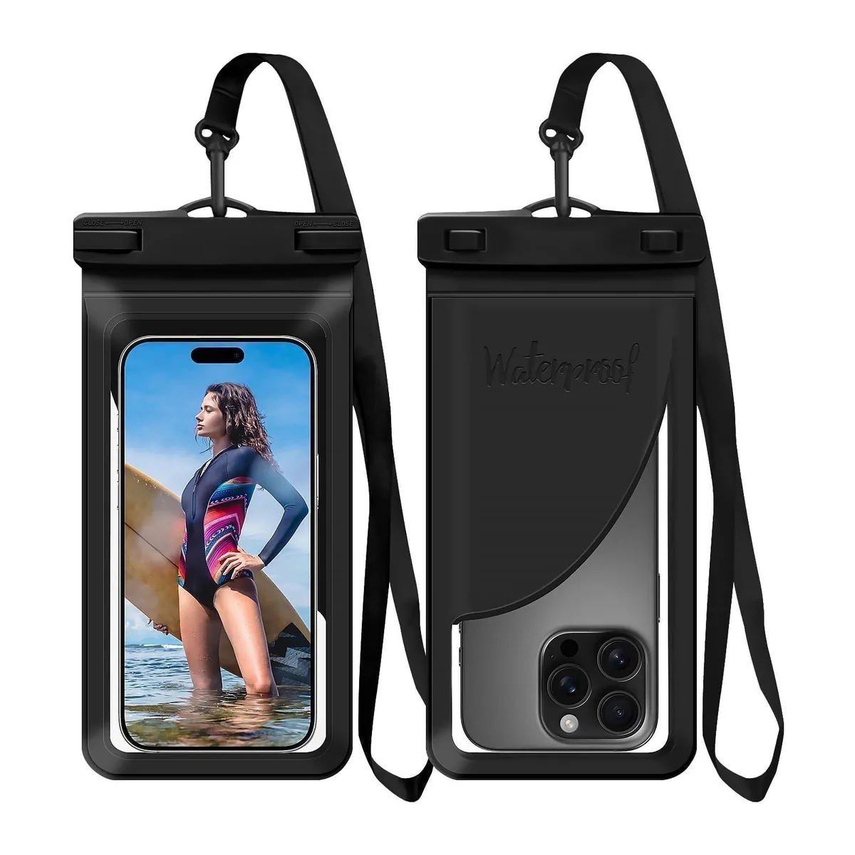 No Sew No Sew Waterproof Phone Pouch 8.3" Black cell phones - unlocked — product photo