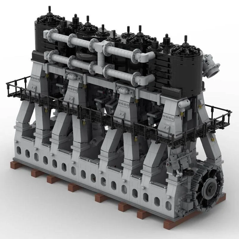 ZITIANYOUBUILD ZITIANYOUBUILD MOC-157380 RMS Reciprocating Triple Expansion Steam Engine 6584PCS Educational Building Set — product photo