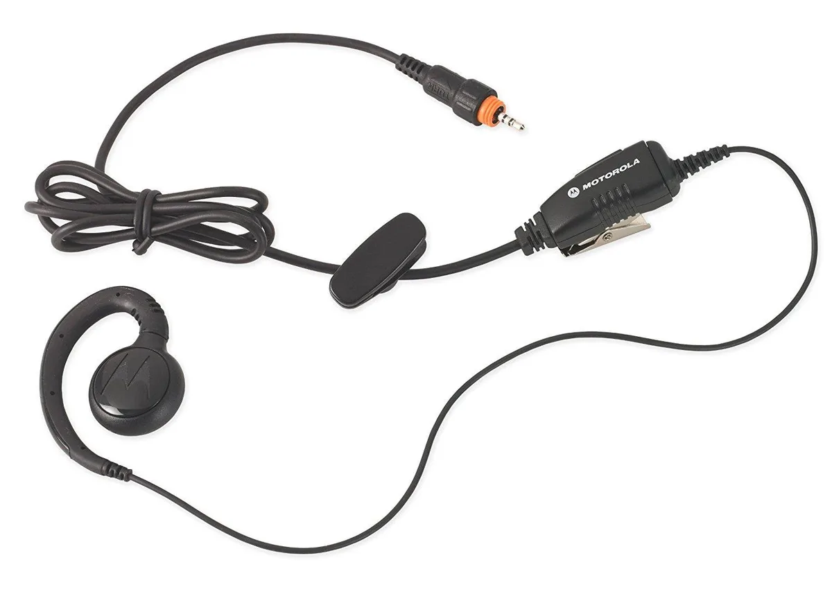 Motorola Motorola HKLN4455A earpiece, black, 48 in, ear hook — product photo