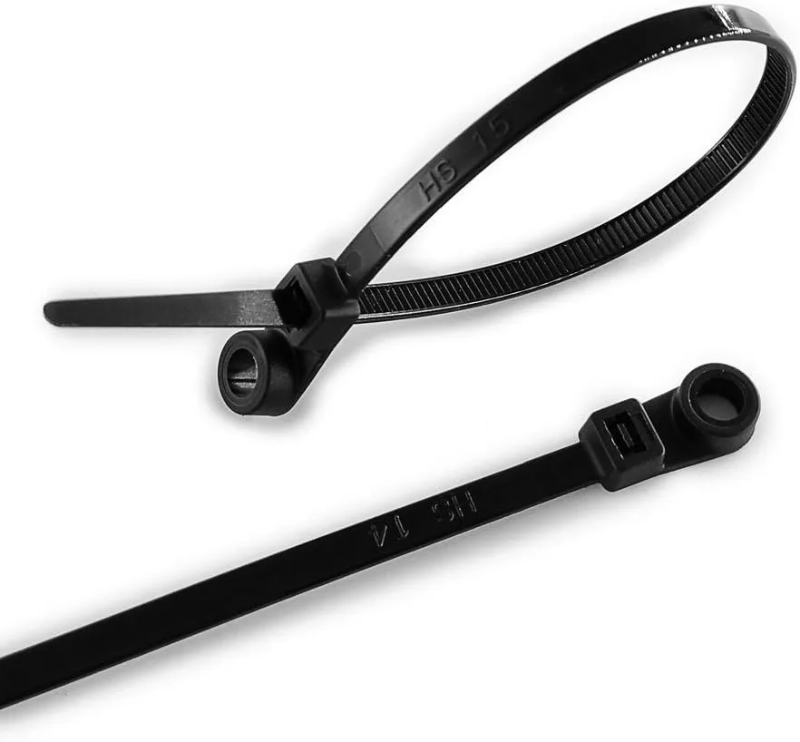Ennovor Ennovor 7.5 Inch Mount Head Cable Ties 100 Pack 50 LBS UV Black — product photo